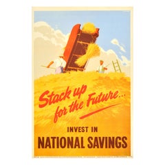 Poster pubblicitario originale d'epoca Stack Up For The Future National Savings