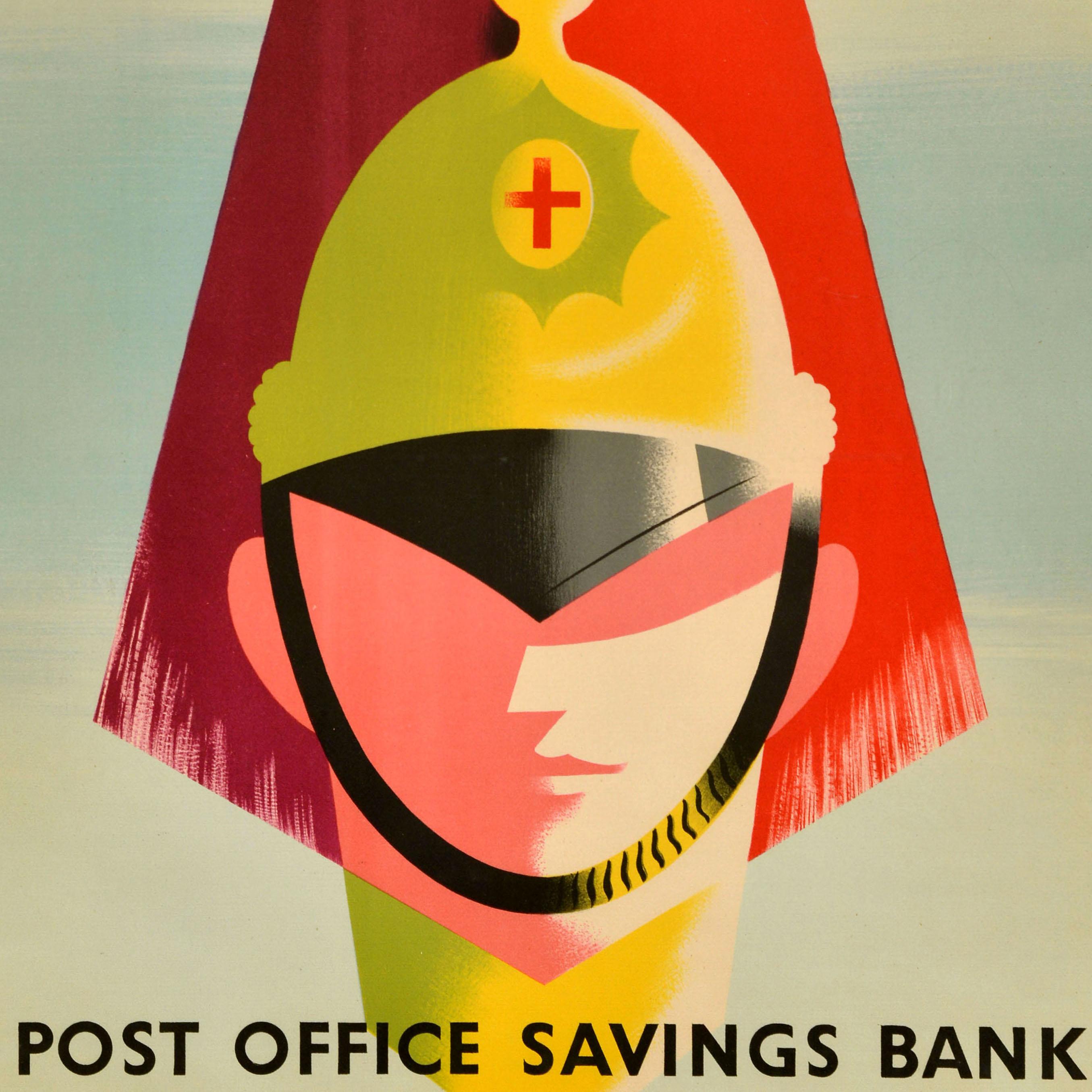 Affiche publicitaire d'origine d'une banque d'épargne de sécurité postale d'État Bon état - En vente à London, GB