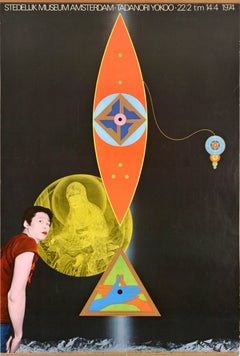 Original Vintage Advertising Poster Tadanori Yokoo Stedelijk Museum Art Exhibit