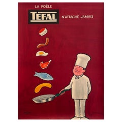 Original Vintage Advertising Poster 'TEFAL' by SAVIGNAC, c. 1960