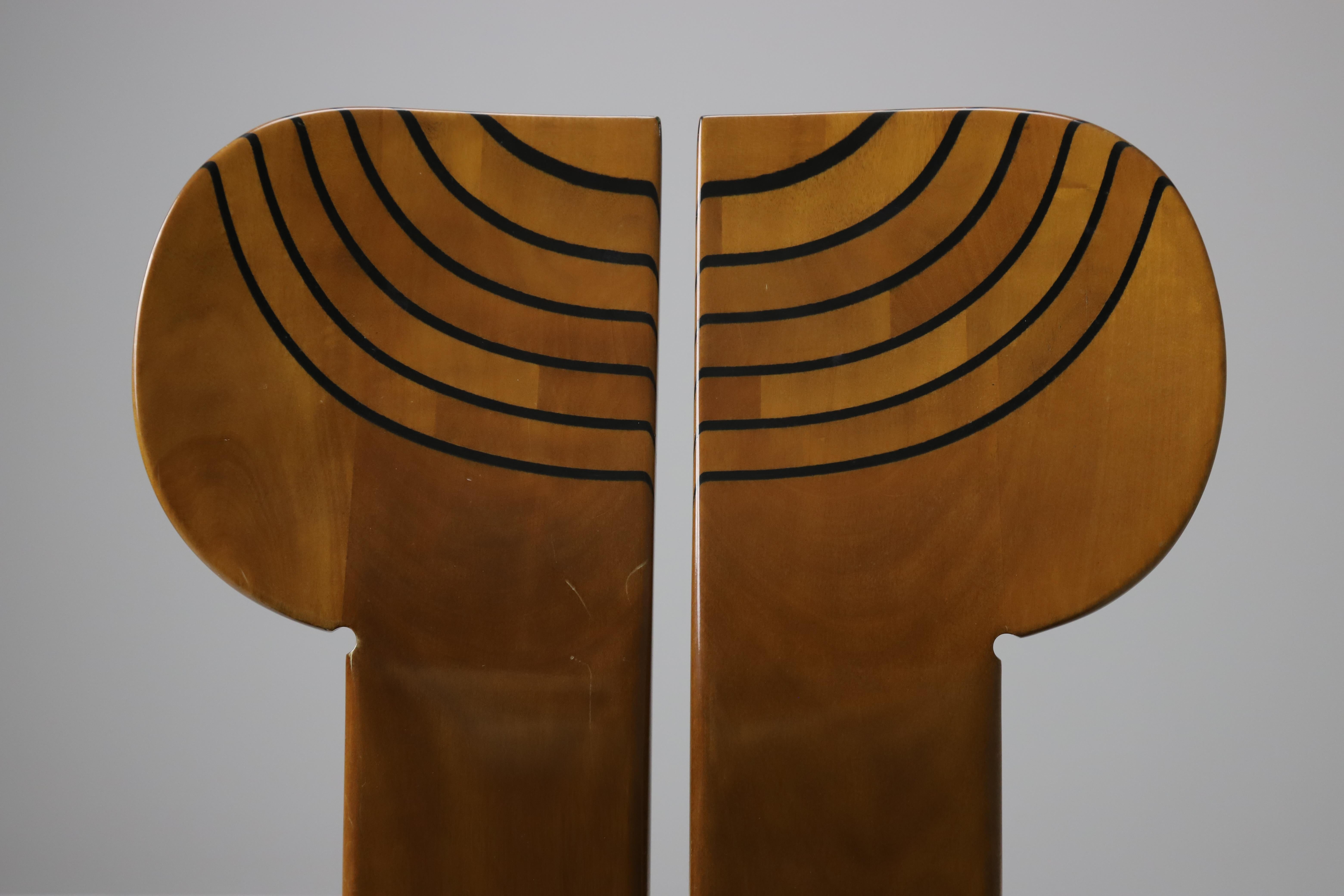 Set 4 Original vintage ‘Africa’ chairs by Afra & Tobia Scarpa for Maxalto, 1975 In Good Condition In Sittard, LI
