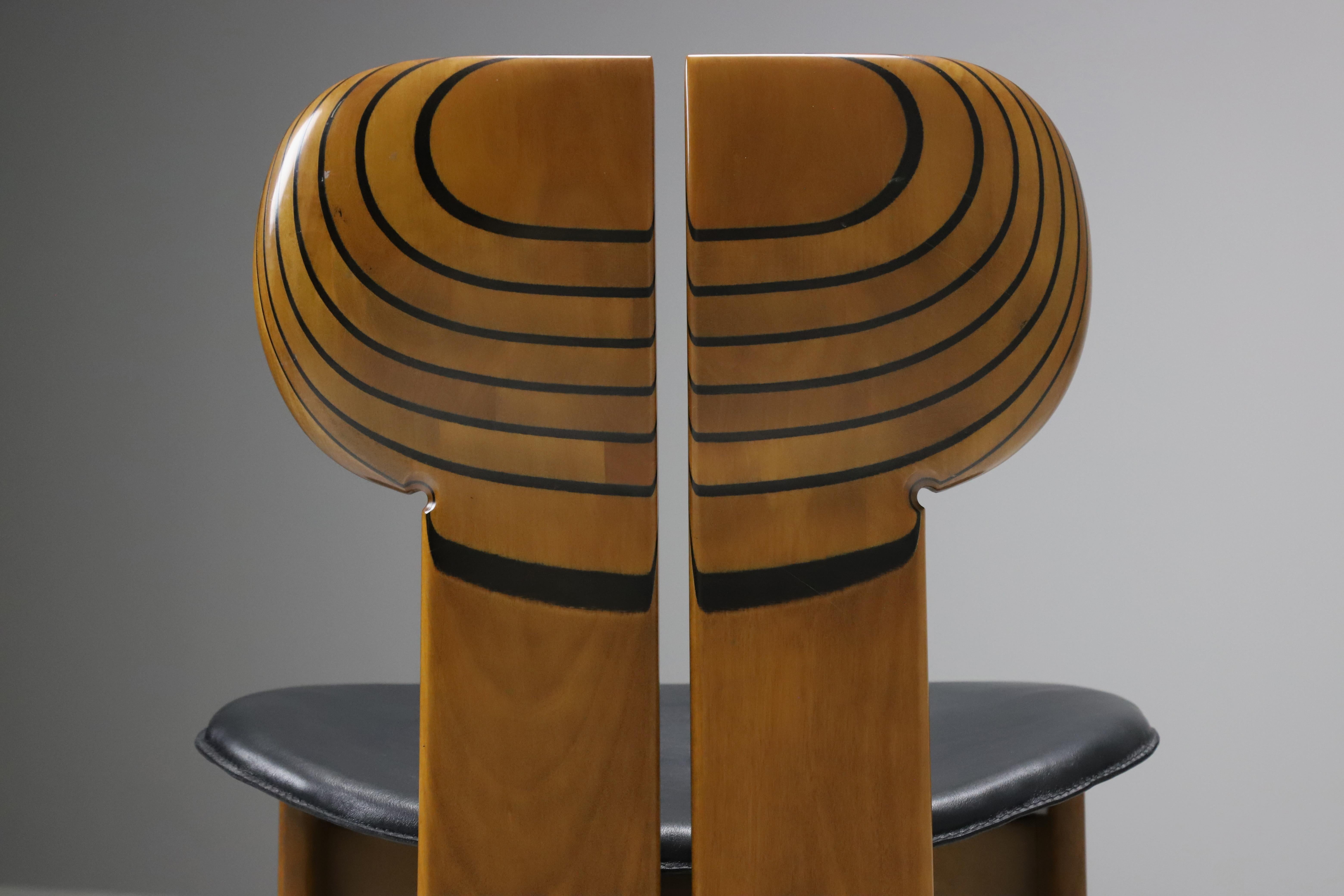 Late 20th Century Set 4 Original vintage ‘Africa’ chairs by Afra & Tobia Scarpa for Maxalto, 1975
