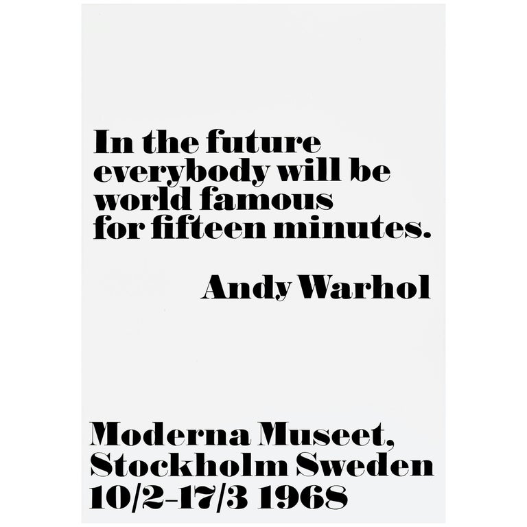 andy warhol quote poster
