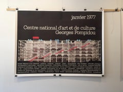 Original Vintage Architectural Poster 'Georges Pompidou', Modern Art Museum 1977