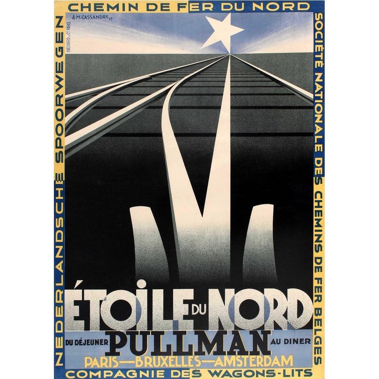 TX199 Vintage Etoile Du Nord Pullman Raliway Travel Poster RePrint A4