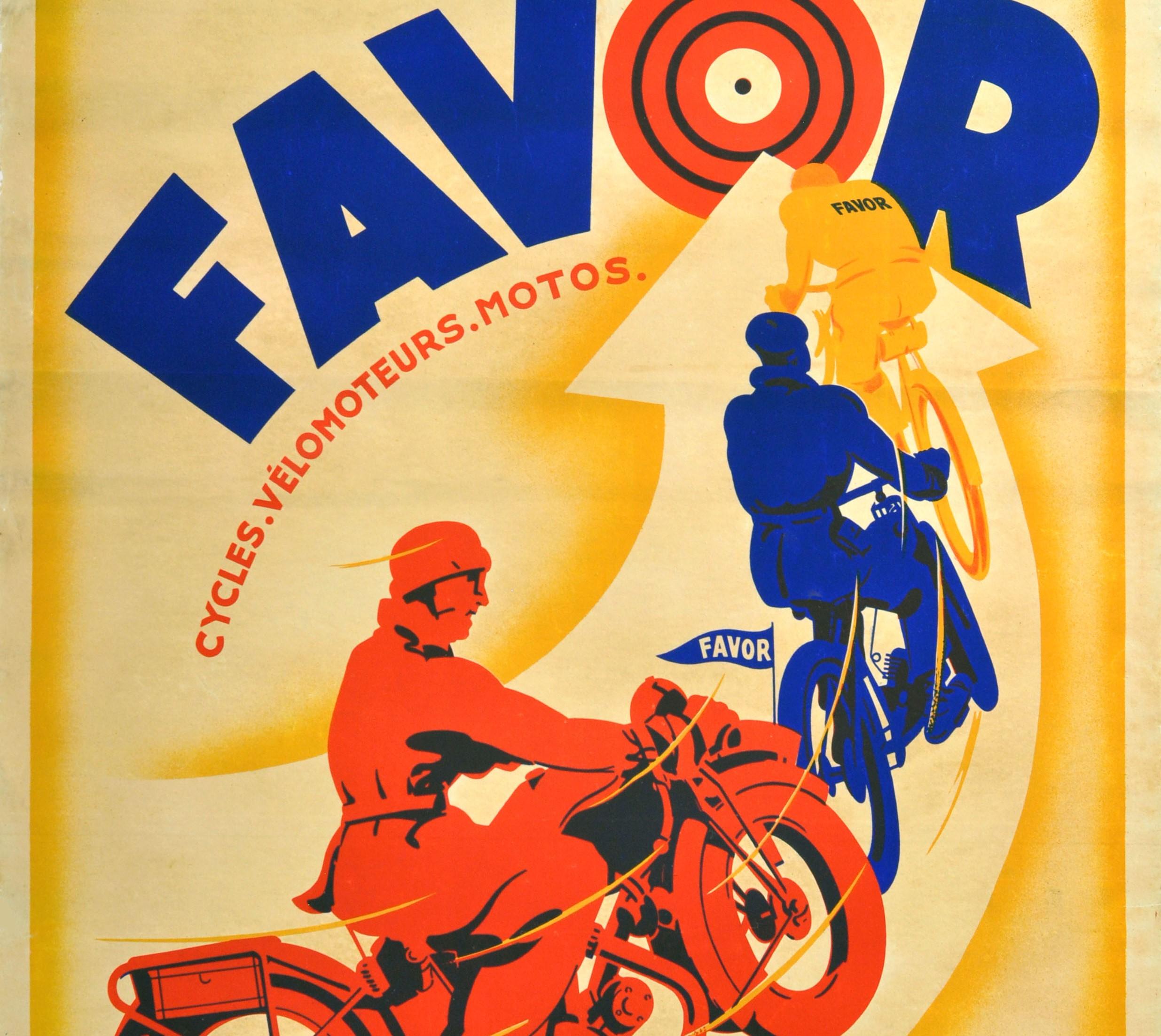 Favor Bikes  art painting Vintage old Advert A0 poster for glass frame motos 