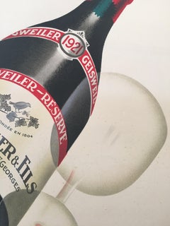 Affiche Art Déco originale vintage, "Geisweiler" par Marton, 1921