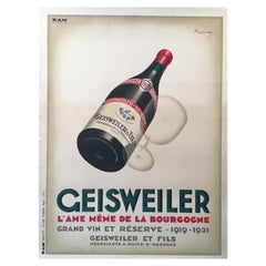 Affiche Art Déco originale vintage, "Geisweiler" par Marton, 1921