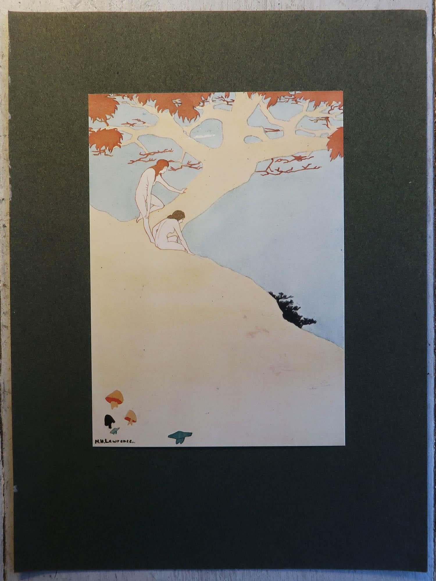 British Original Vintage Art Deco Print by Margery Lawrence. 1921.