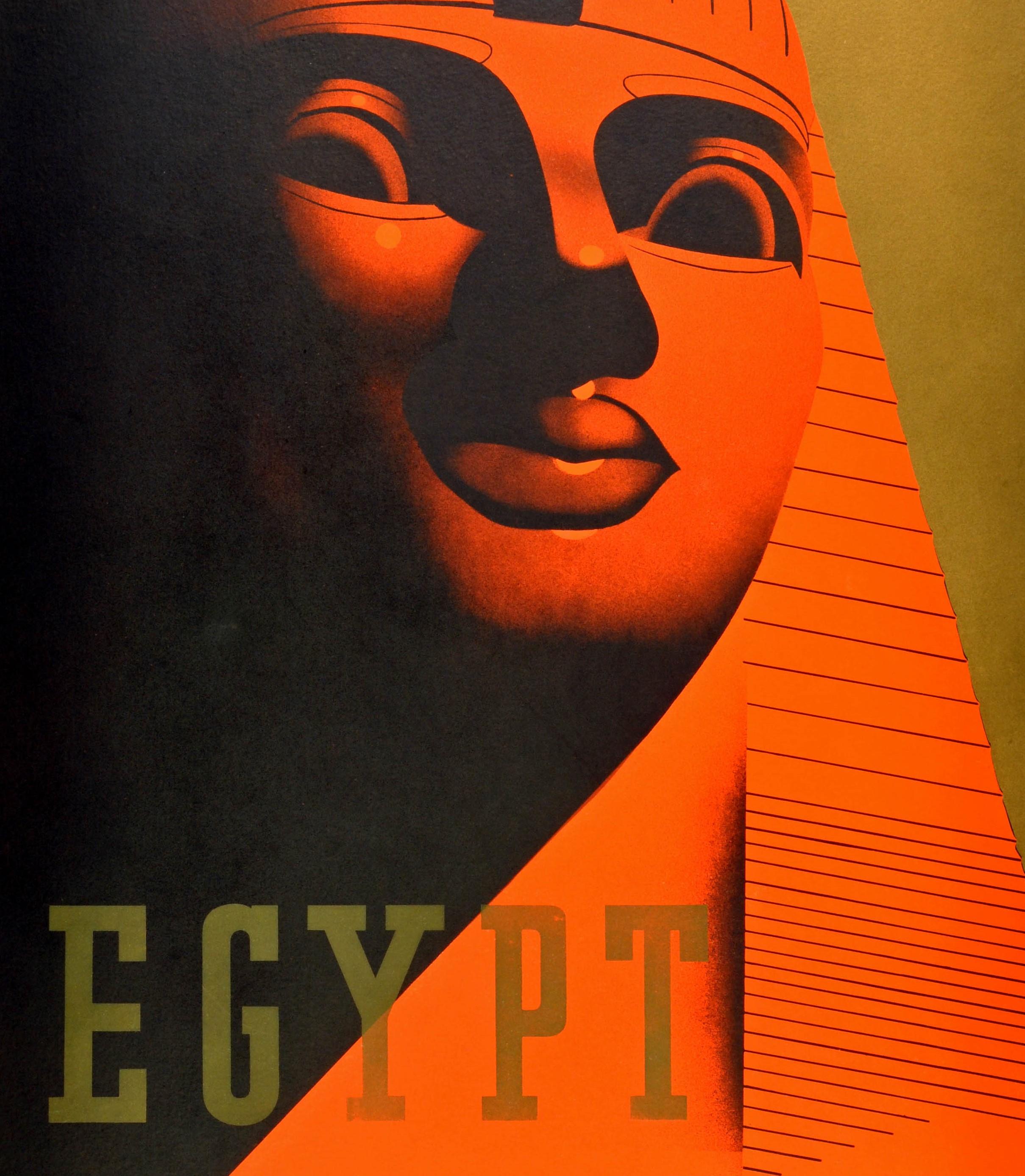 egypt vintage travel poster