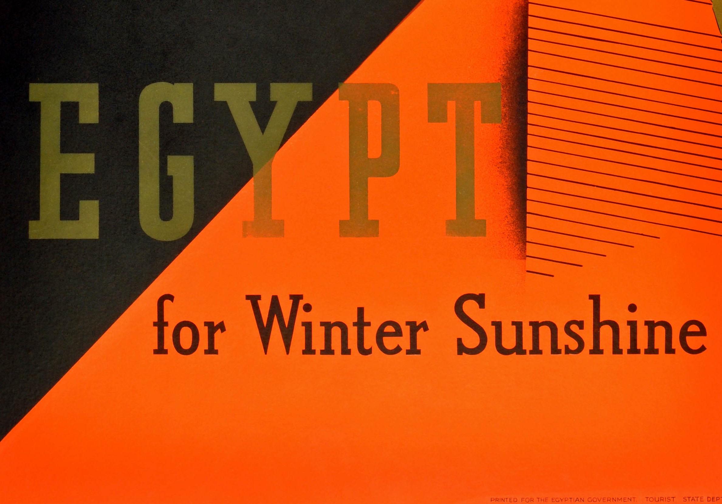 Vintage Art POSTER.Stylish Graphics.Egypt Sphinx Sunshine Room Decor.825 