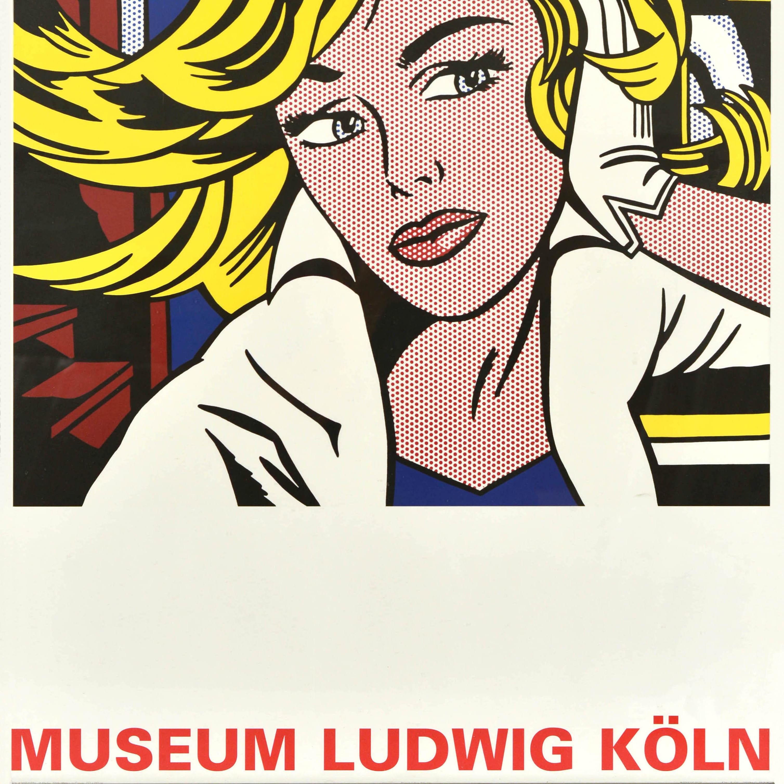 Original-Vintage-Werbeplakat für die Kunstausstellung M-Maybe Roy Lichtenstein, Vintage (Deutsch) im Angebot