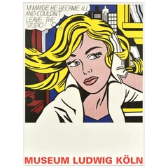 Original Vintage Art Exhibition Advertising Poster M-Maybe Roy Lichtenstein