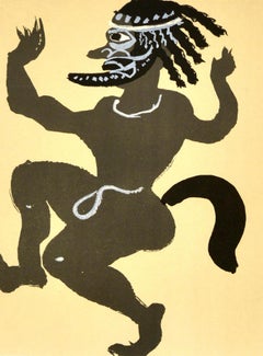 Original Vintage Art Exhibition Poster Andre Derain Ballets Barber of Seville