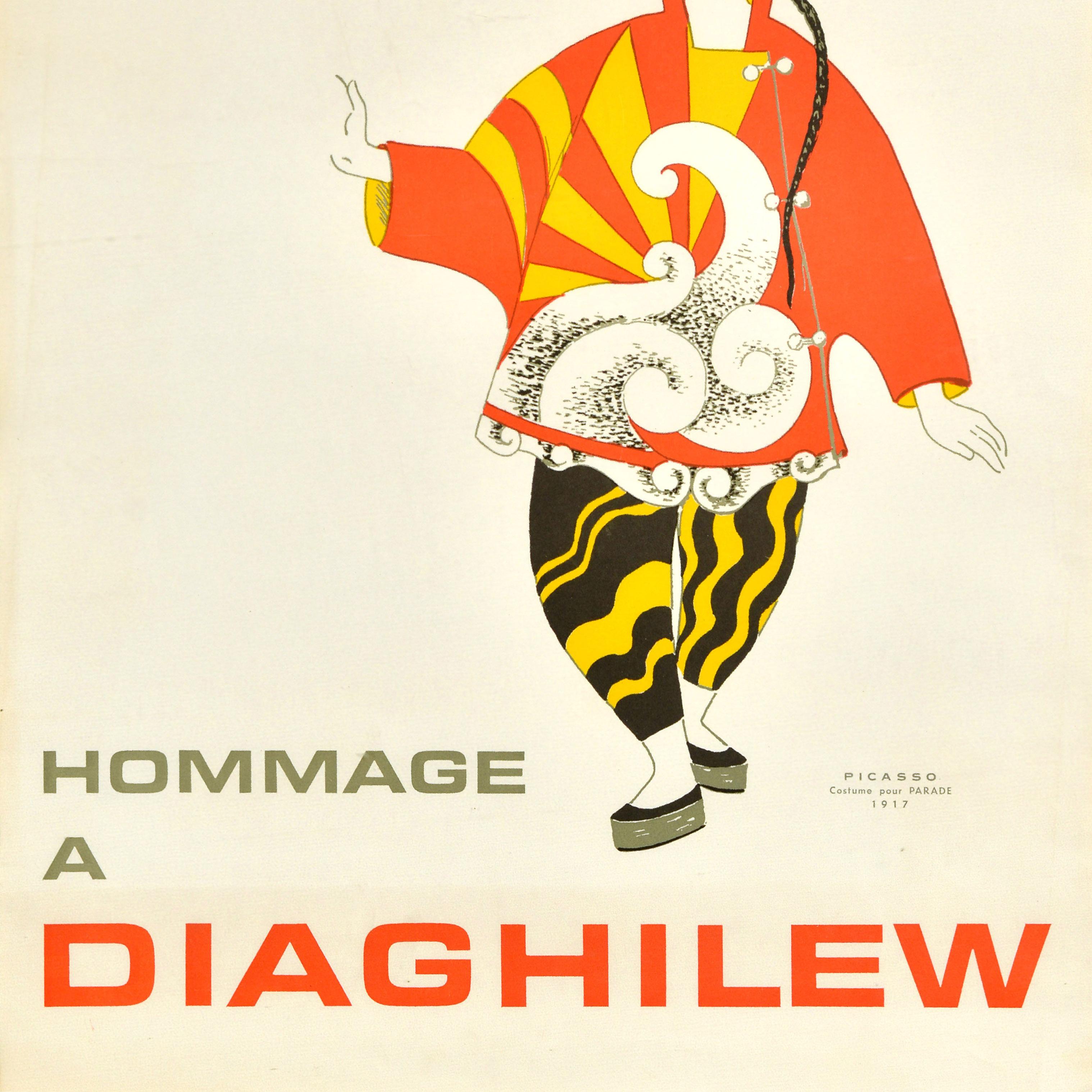 Poster d'arte originale d'epoca Diaghilew Picasso Hommage Chinese Parade In condizioni buone in vendita a London, GB