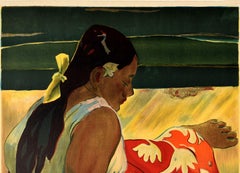 Original Vintage Art Exhibition Poster Eugene Henri Paul Gauguin Tahitian Women