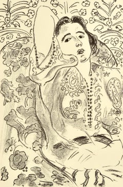 Original Vintage Art Exhibition Poster Henri Matisse Arabesque Engraved Works