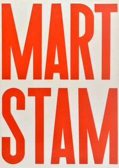 Cartel original de una exposición de arte vintage: Mart Stam, Paul Schuitema, diseño holandés