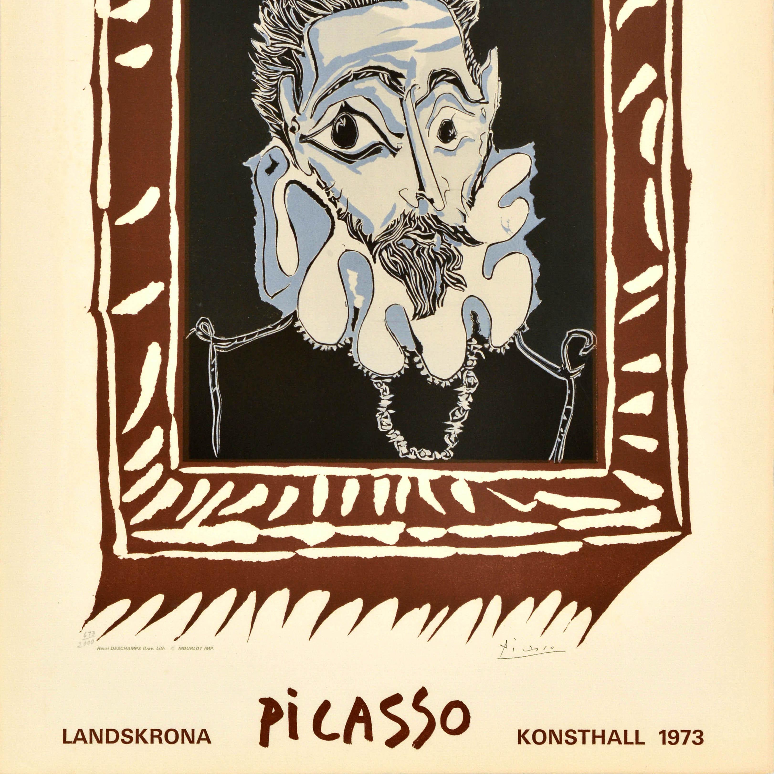 Affiche d'exposition d'art vintage d'origine Pablo Picasso L'Homme A La Fraise Bon état à London, GB