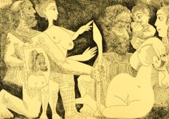 Original Vintage Art Exhibition Poster Pablo Picasso Recent Engravings Madoura