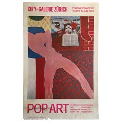 Original Vintage Art & Exhibition Poster 'Pop Art City-Galerie Zurich', 1965