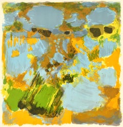 Cartel Original Vintage de Exposición de Arte Sarthou Galerie Marcel Guiot Abstracto