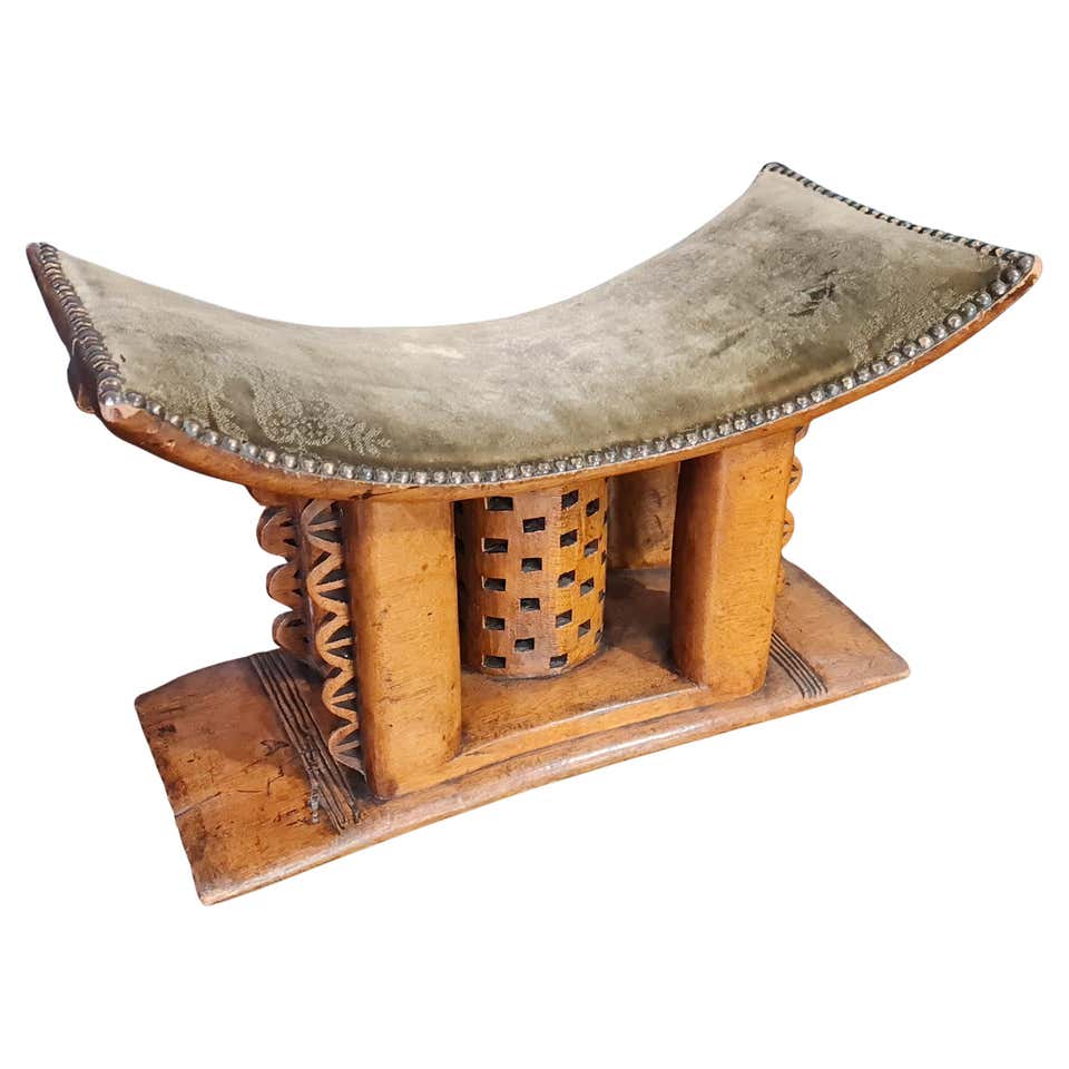 Authentic African Stool Ghanaian Ashanti 'Wisdom Knot' Stool Africa at 1stDibs | traditional ...