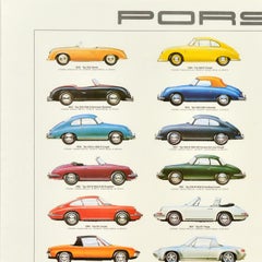 Original Vintage Automobile Poster Porsche 50 Years Stock Cars Ken Rush