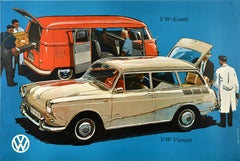 Original Vintage Automotive Advertising Poster Volkswagen VW Kombi Variant