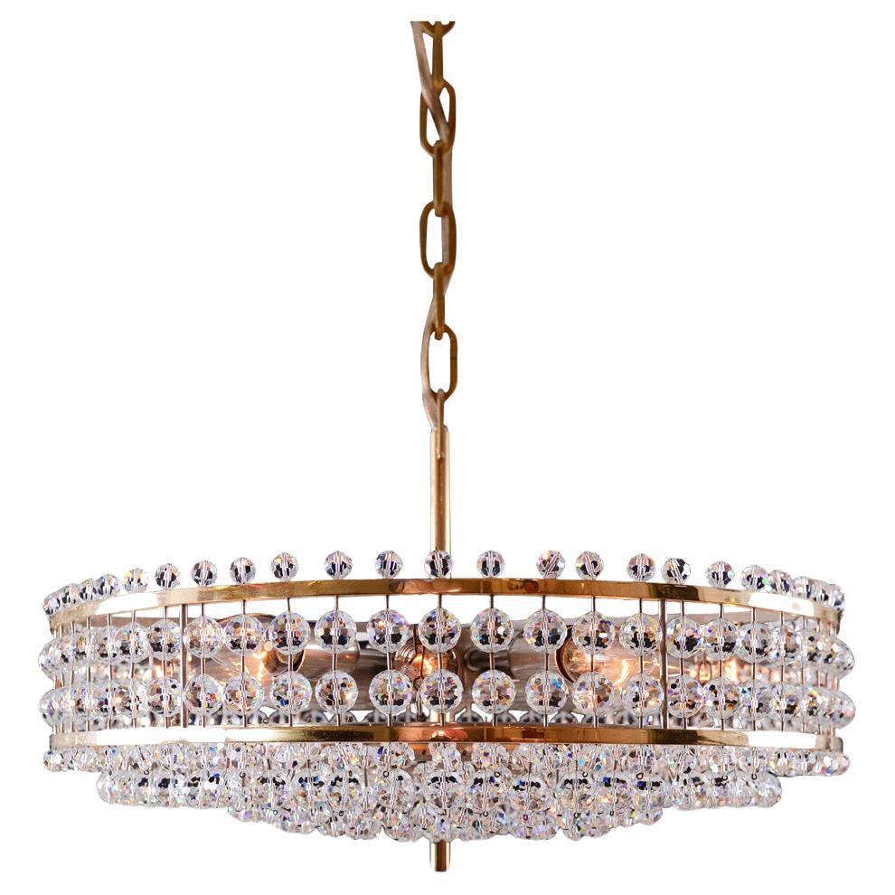 Original Vintage Bakalowits Crystal Chandelier Mid-Century Modern