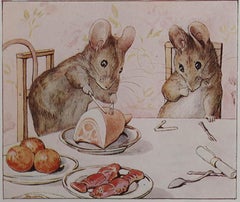 Original Vintage Beatrix Potter Print. Peter Rabbit And Friends C.1905