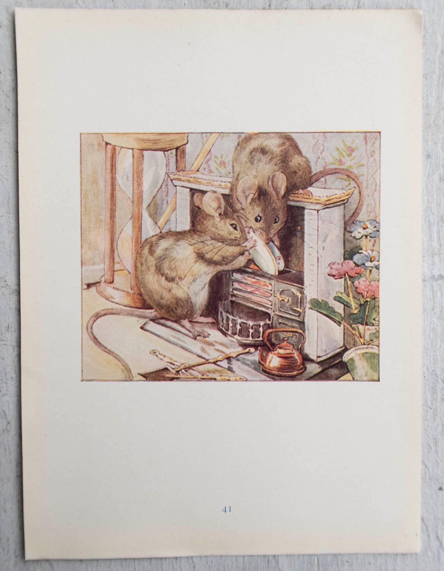 Artisanat Impression vintage originale de Beatrix Potter. Peter Rabbit et ses amis C.C. 1905 en vente