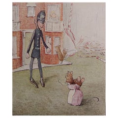 Original Antique Beatrix Potter Print. Peter Rabbit And Friends C.1905