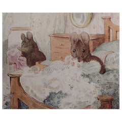 Original Antique Beatrix Potter Print. Peter Rabbit And Friends C.1905