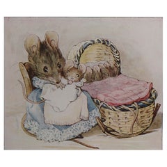 Original Antique Beatrix Potter Print. Peter Rabbit And Friends C.1905
