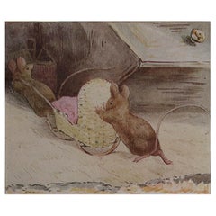 Original Vintage Beatrix Potter Print. Peter Rabbit And Friends C.1905