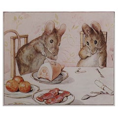 Original Antique Beatrix Potter Print. Peter Rabbit And Friends C.1905