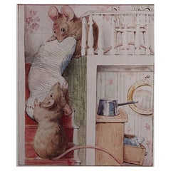 Original Antique Beatrix Potter Print. Peter Rabbit And Friends C.1905