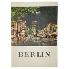 Original Vintage Berlin Travel Poster, 1958