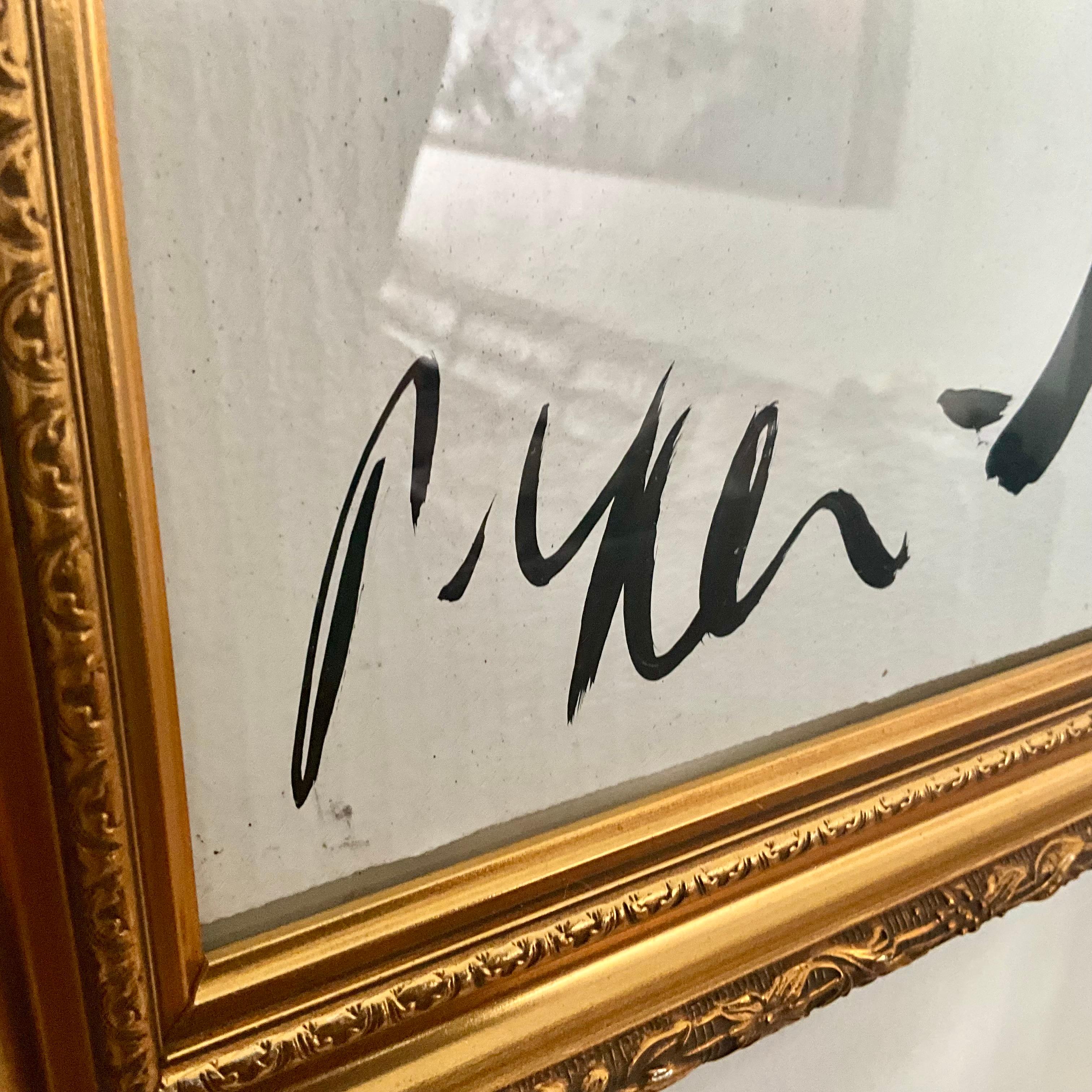 Schwarz-weißes Acrylgemälde im Vintage-Stil von Peter Keil im Zustand „Gut“ im Angebot in West Palm Beach, US