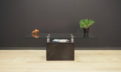 Original Vintage Black Coffee Table, 1970s