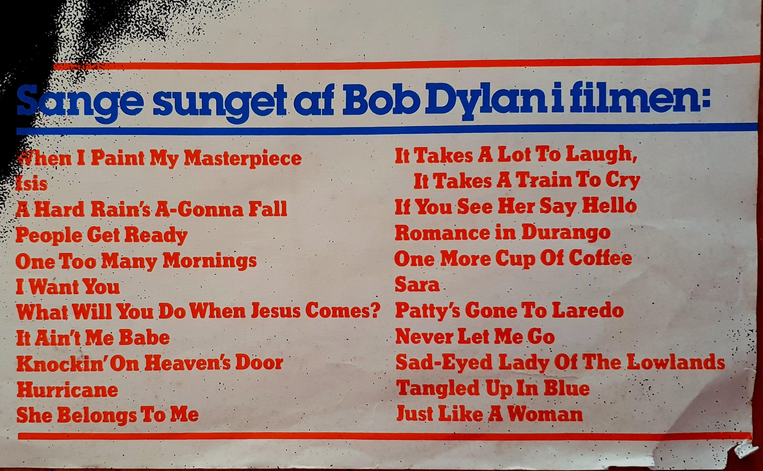 Original vintage Bob Dylan poster 1980 In Distressed Condition For Sale In Brønshøj, DK