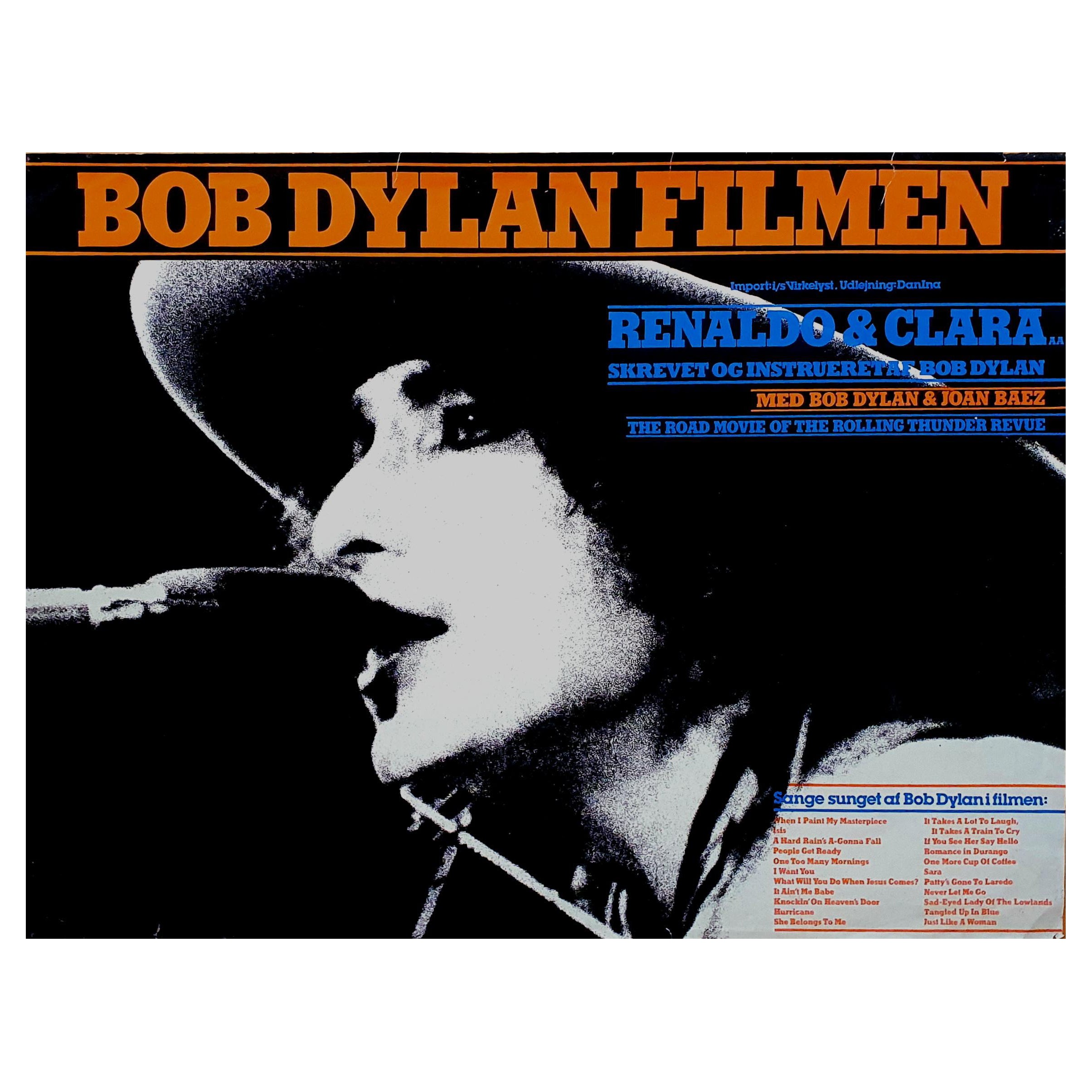 Póster vintage original de Bob Dylan 1980