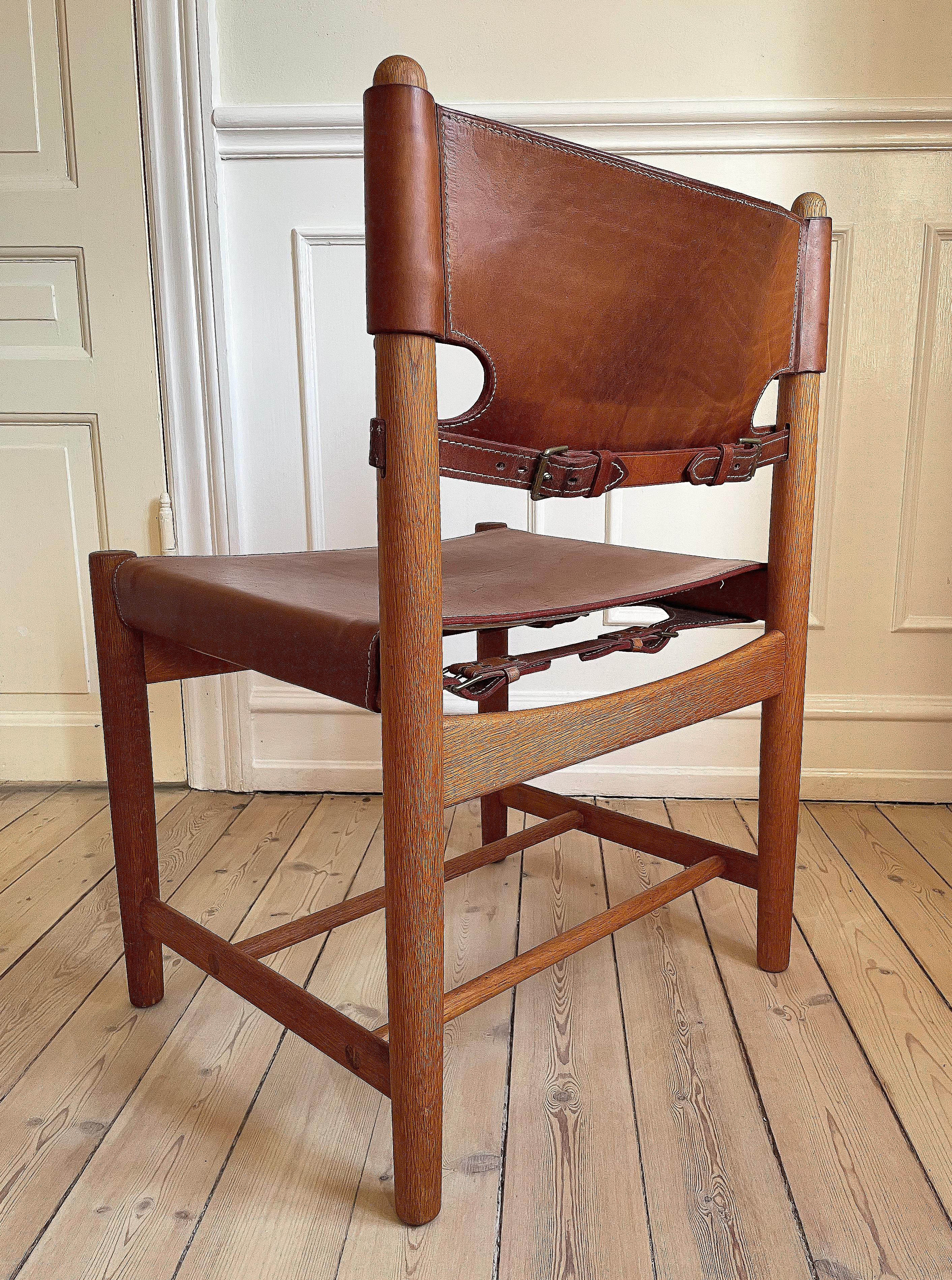 Original Vintage Børge Mogensen 3237 Spanish Dining Chair, 1964 3