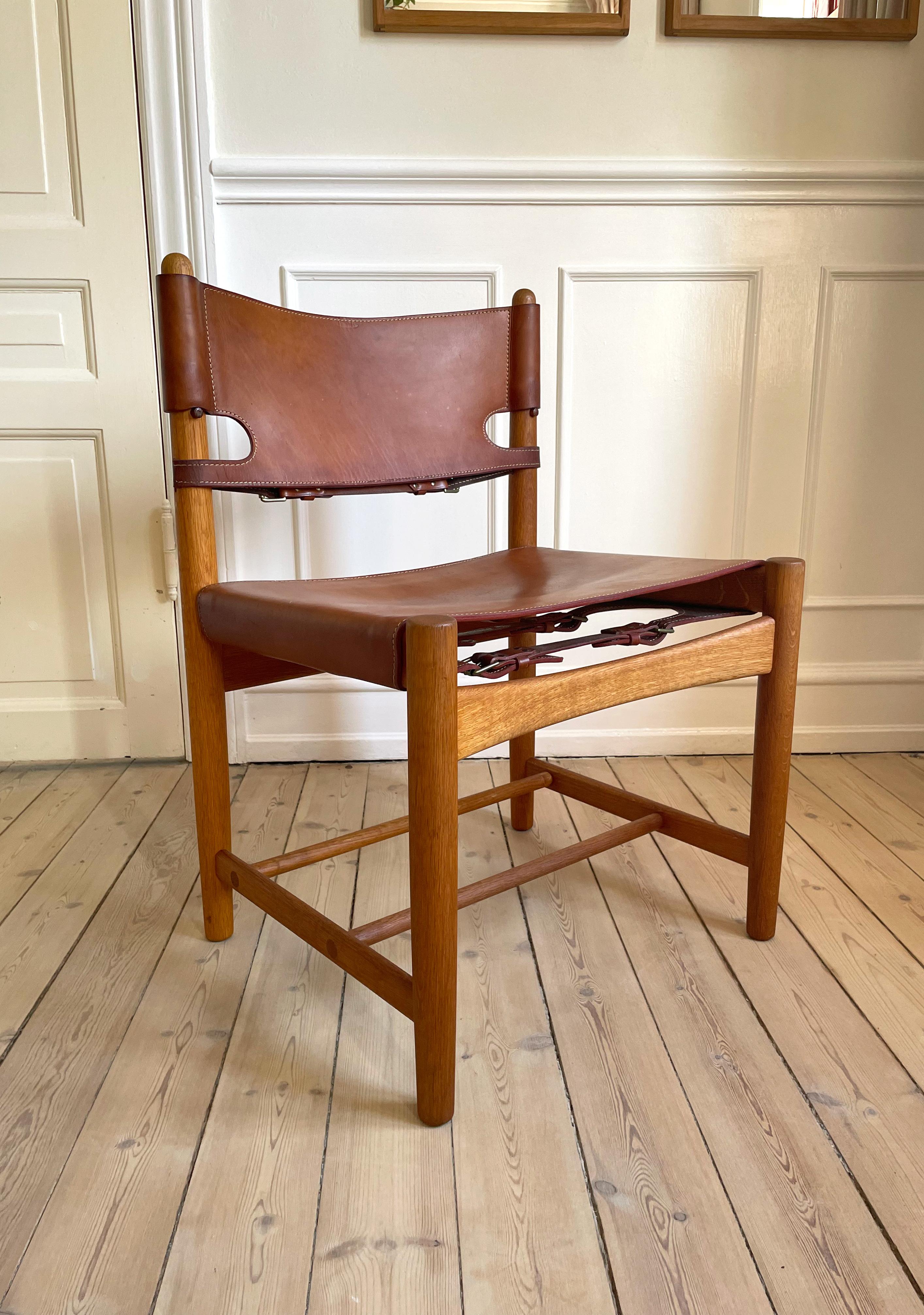 Original Vintage Børge Mogensen 3237 Spanish Dining Chair, 1964 1