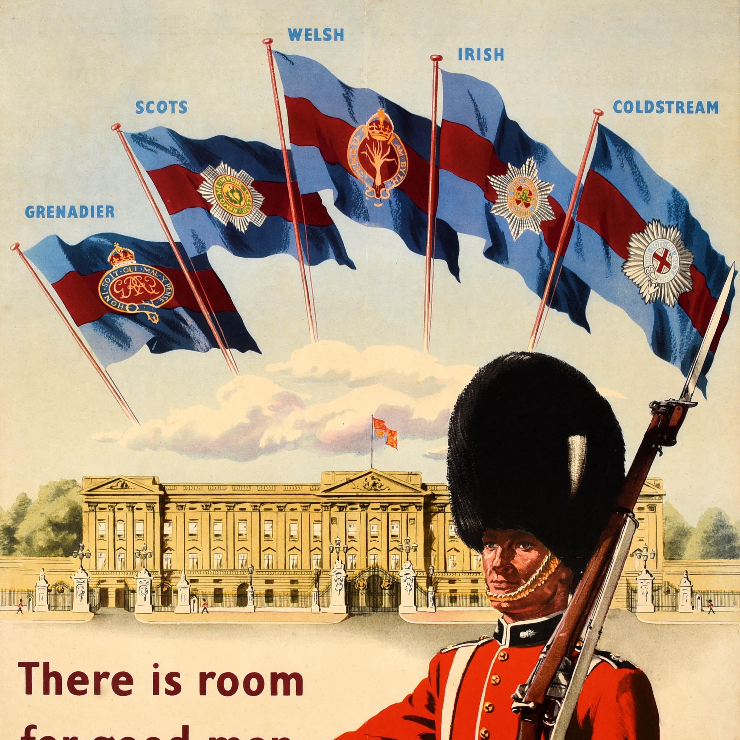 Original Vintage British Army Militär Rekrutierung Poster Brigade der Wachen UK (Britisch) im Angebot