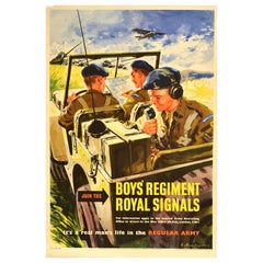 Original Vintage British Army Recruitment Poster Boys Regiment Regular Army