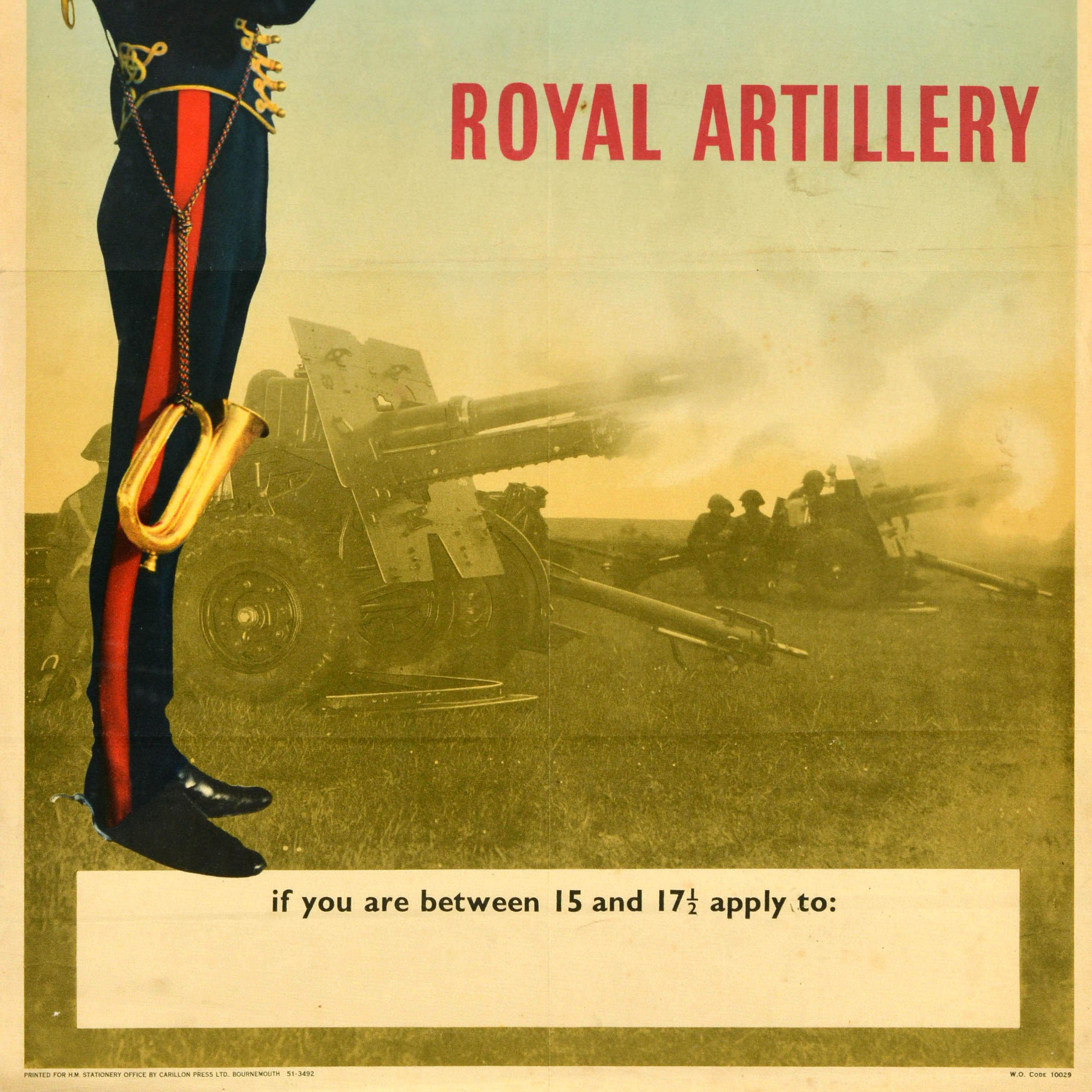 Original Vintage British Army Rekrutierung Poster Join The Boys Regiment UK im Zustand „Gut“ im Angebot in London, GB