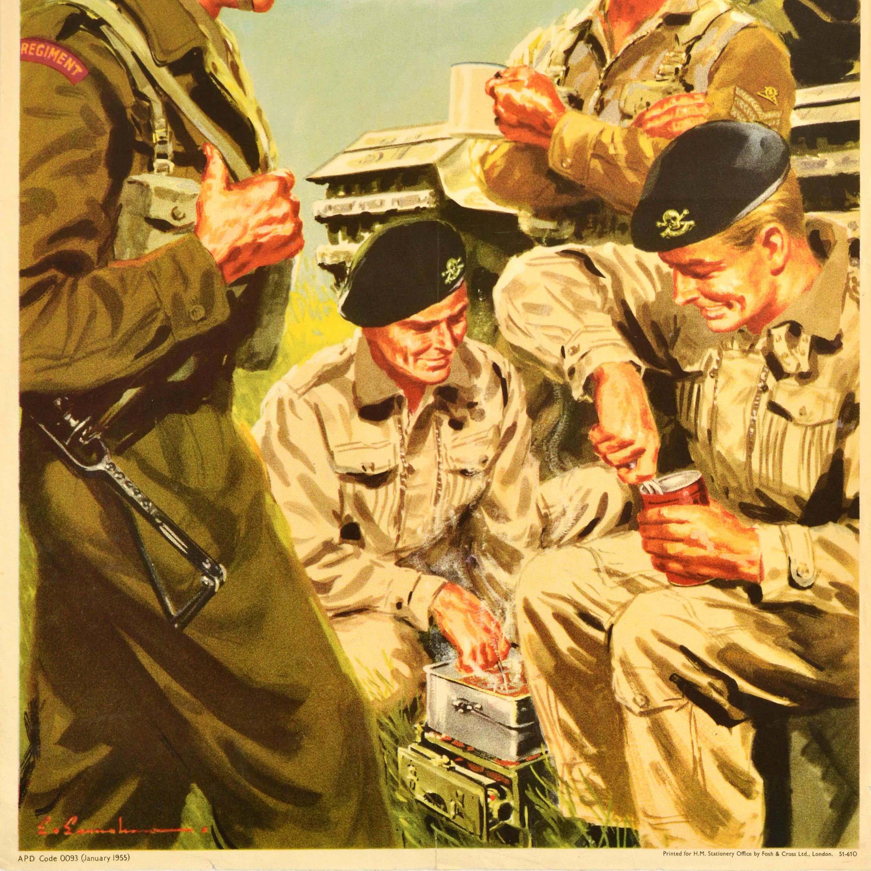 Original Vintage British Army Rekrutierung Poster Join The Regular Army Bereitstellung im Zustand „Gut“ im Angebot in London, GB