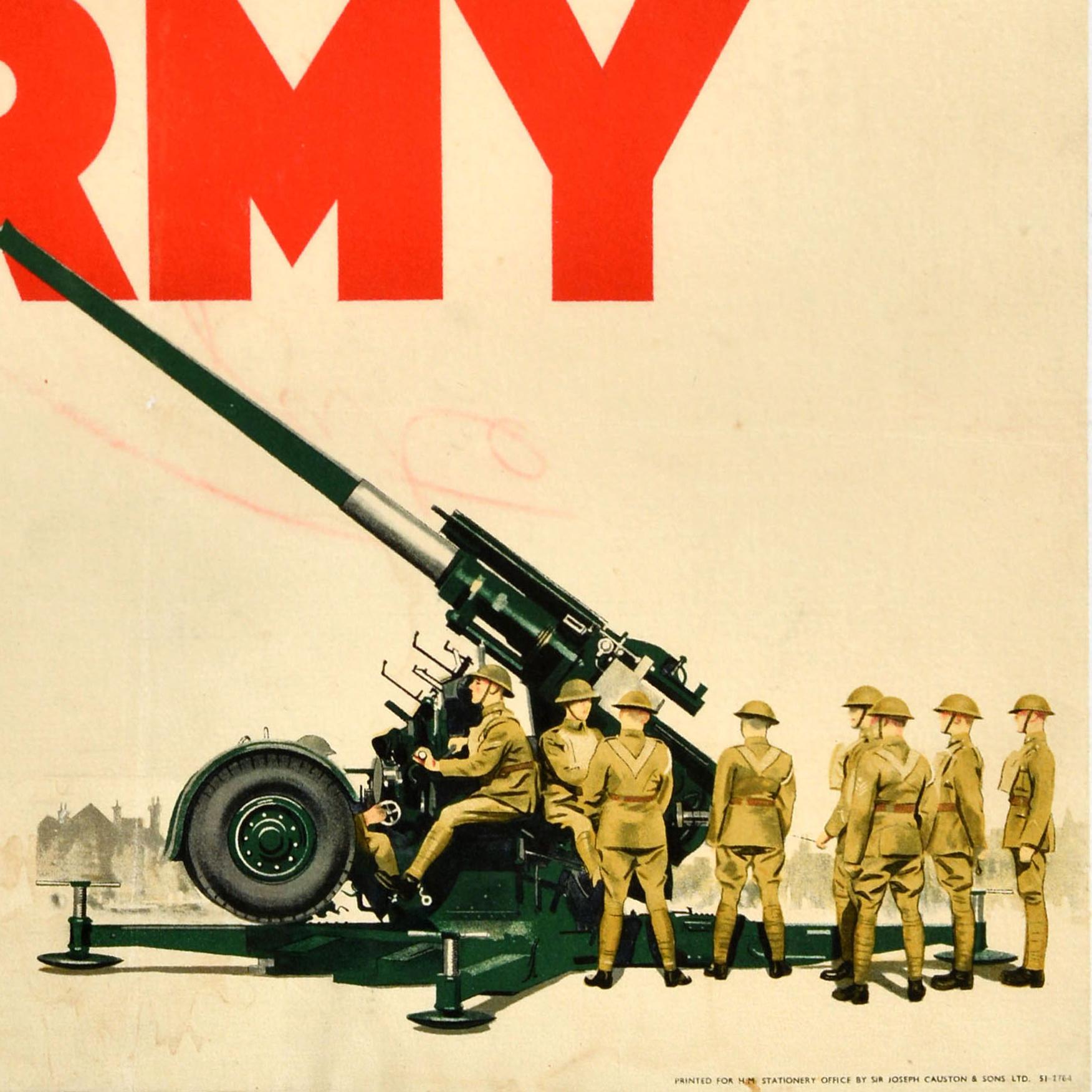 Britisches Militärisches Rekrutierungsplakat „ Join The Modern Army“, Vintage, WWII, WWII (Papier) im Angebot